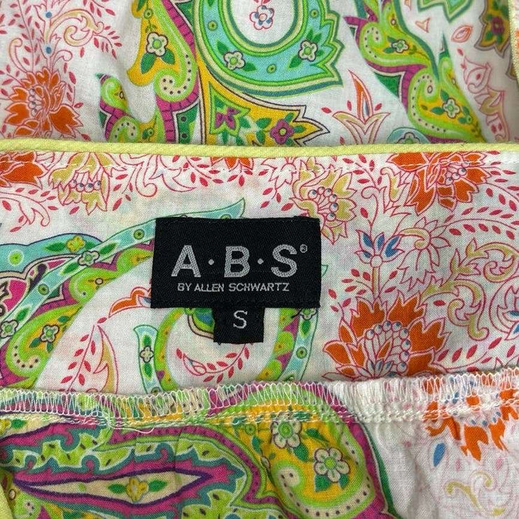 A.B.S. Allen Schwartz Floral Paisley Multicolor Spaghetti Strap Camisole Top S