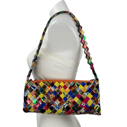 Multicolor Wrapper Woven Candy Gum Handmade Upcycled Purse Shoulder Handbag