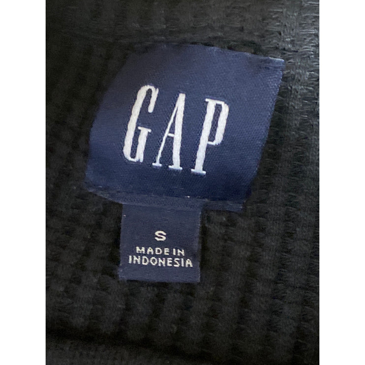 Gap Womens Black Ribbed Knit Mock Neck Long Sleeve Sweatshirt Sweater Top Size S