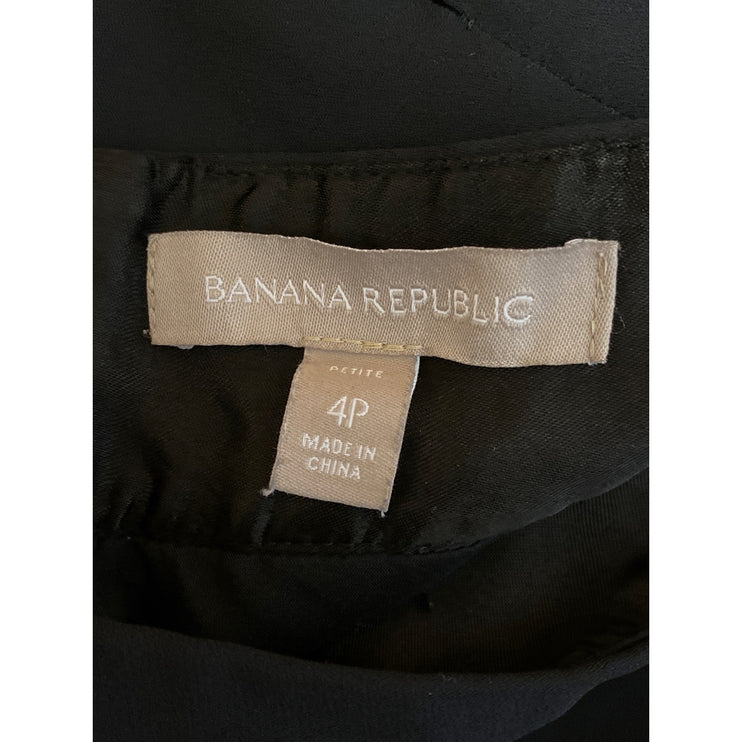 Banana Republic Womens Black Pleated High Rise Mini Skater Flare A-Line Skirt 4P
