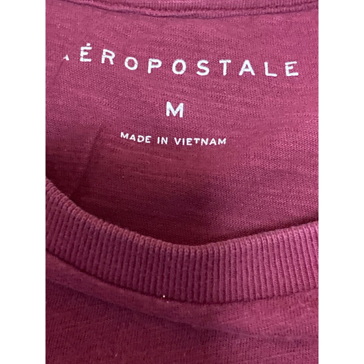 Aeropostale Men's Red Aero 87 Short Sleeve Crew Neck T Shirt Tee Top Size M