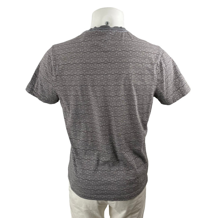 Penguin Men's Gray Geometric Logo Short Sleeve Crewneck T Shirt Tee Top Size M