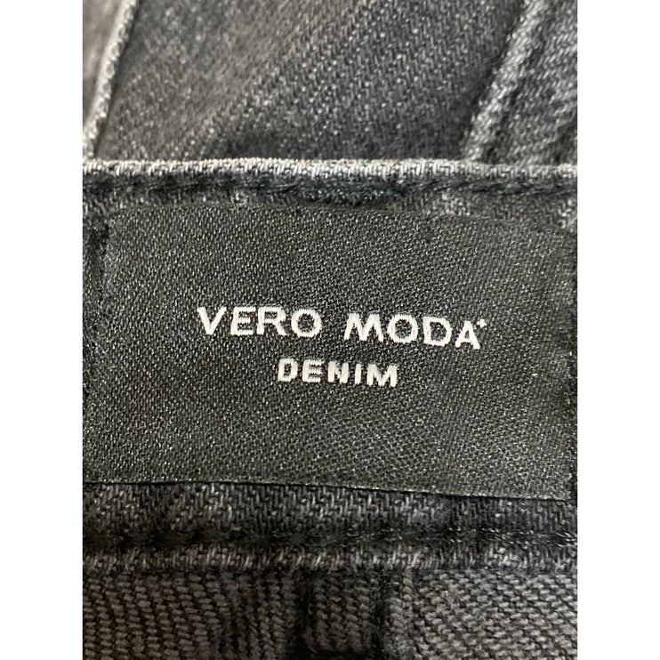 Vero Moda Women's Black High Waisted Y2k Slim Straight Denim Jeans Size 27x32