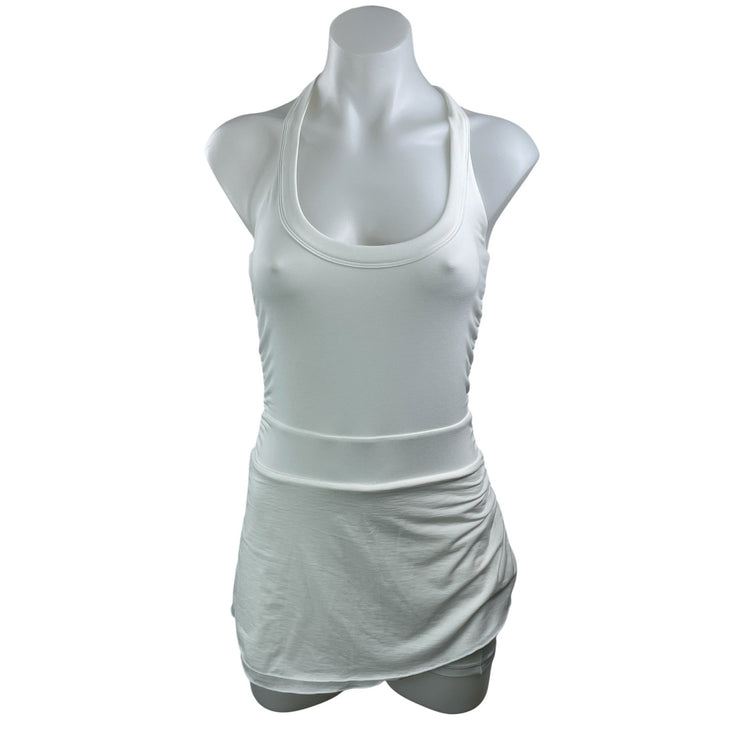 Free People Women's White Sleeveless Athletic Dress Mini Skirt Skort Sets Sz S/P