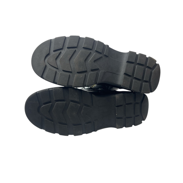 Maxwell Women's Black Leather Lace Up Round Toe Knee High Combat Riding Boots 8