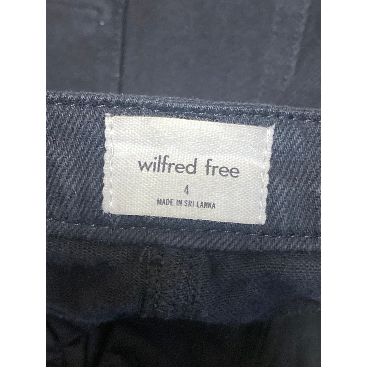 Aritzia Wilfred Free Women Black High Rise Straight Leg Loose Denim Jeans Size 4