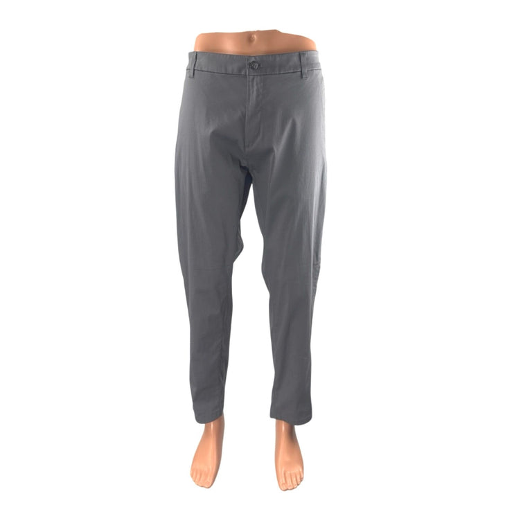 Birddogs Men's Gray High Rise Loose Straight Chino Trousers Dress Pants Sz 36X30