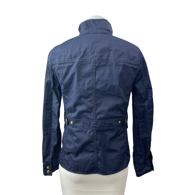 J.Crew Downtown Blue Long Sleeve Boyfriend Military Utility Field Coat Jacket XS