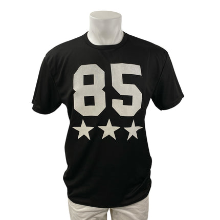Topman Men's Black 85 Star Football Crewneck Short Sleeve T Shirt Tee Top Size S