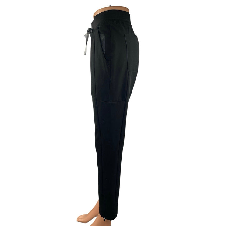 Figs Women's Black Drawstring Mid Rise Tapered Medical Nurse Scrub Pants Size XS