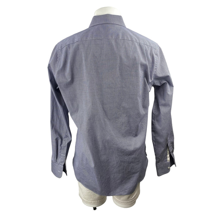 J.Crew Ludlow Men Blue Gingham Check Long Sleeve Slim Button Up Dress Shirt 16.5
