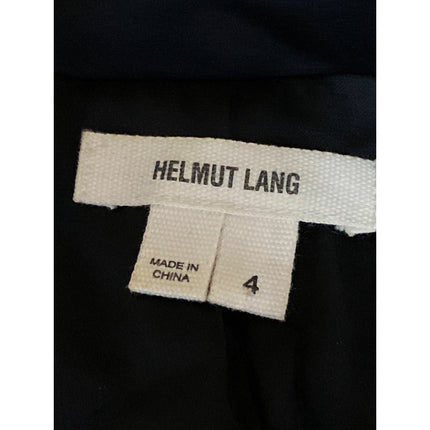 Helmut Lang Women's Black Long Sleeve One Button Silk Lined Blazer Coat Jacket 4