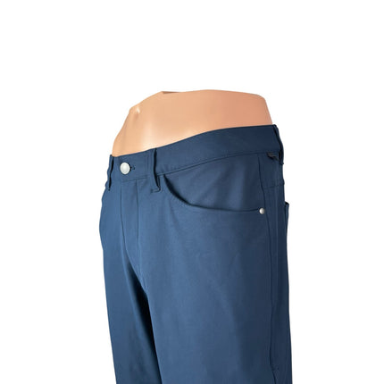 Lululemon ABC Men's Blue Slim Fit Straight Casual Chino Khaki Trousers Pants 32