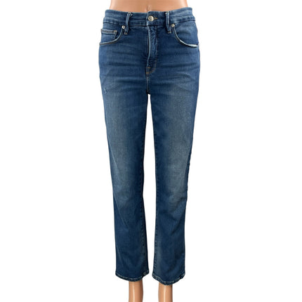 Good American Women's Blue High Rise Slim Straight Denim Jeans Pants Size 6/28