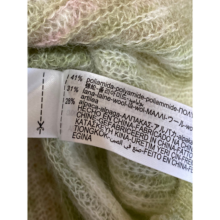 Zara Women's Alpaca Wool Tie Dye Crew Neck Long Sleeve Sweatshirt Sweater Top M
