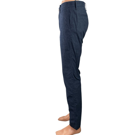 J.Crew Flex Mens Blue Mid Waist Straight Leg Tailored Trousers Dress Pants 30x32