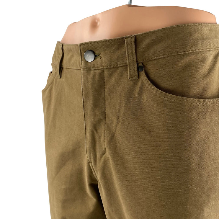 Lululemon ABC Utilitech Men's Tan Khaki Slim Fit Tapered Trousers Pants Size 34
