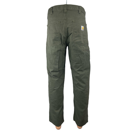 Carhartt Men's Green Relaxed Fit Straight Leg Khaki Chino Trousers Pants 35x32