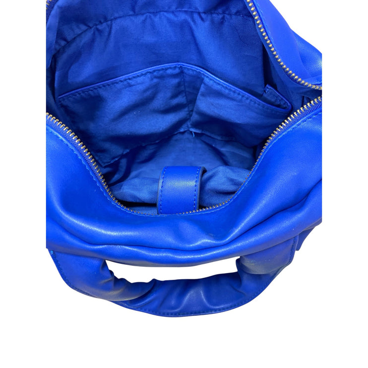 Free People Lapis Blue Cloud Commuter Quilted Shoulder Tote Bag Mini Handbag OS