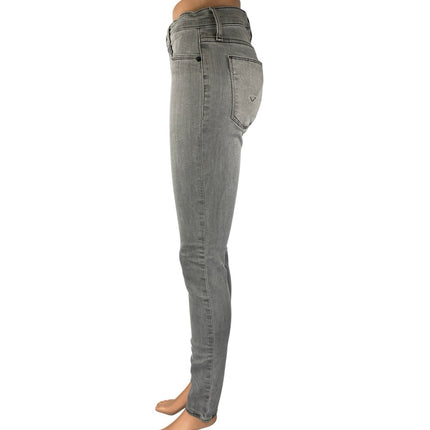Hudson Mid Rise Natalie Women's Gray Washed Super Skinny Denim Jeans Size 28