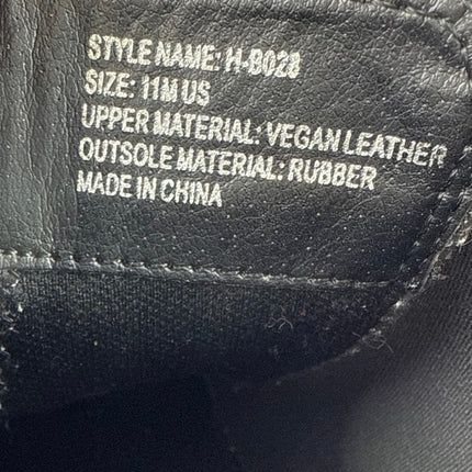 Halston Women's Black Vegan Leather Round Toe Block Heels Chelsea Boots Size 11