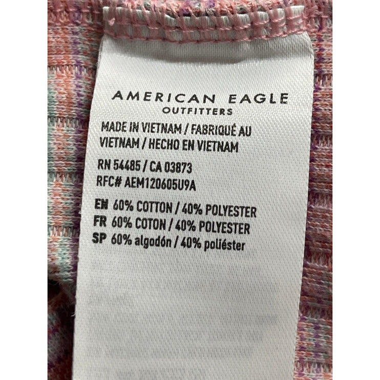 American Eagle Women's Pink Striped Sleeveless Tank Mini Bodycon Dress Size S