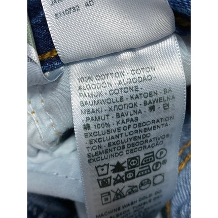 Levi's Women's Blue Medium Wash High Waisted Baggy Wide Leg Denim Jeans Pants 25