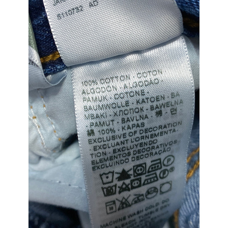 Levi's Women's Blue Medium Wash High Waisted Baggy Wide Leg Denim Jeans Pants 25