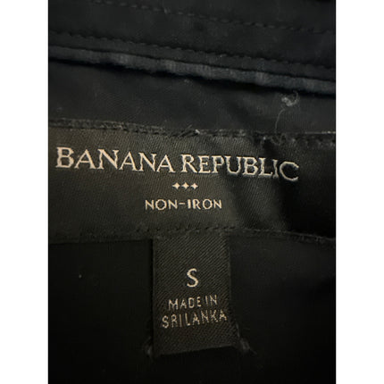 Banana Republic Men's Black Non-Iron Long Sleeve Button Down Shirt Top Size S