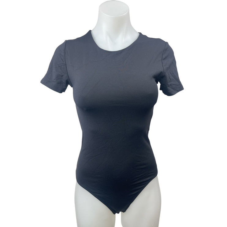 Aritzia Contour Women's Black Short Sleeve Round T Shirt Tee Bodysuit Top Size S