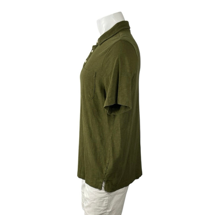 Goodfellow & Co Mens Green Short Sleeve Cotton Pocket Golf Polo Shirt Top Size L
