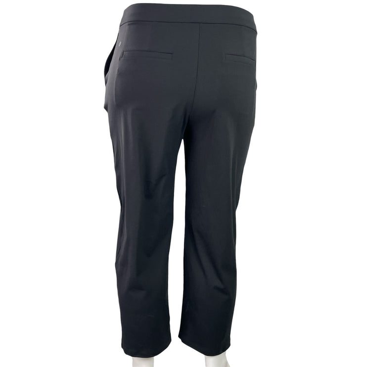 Lululemon Women's Black High Rise Casual Slim Tapered Leg Trouser Dress Pants XL