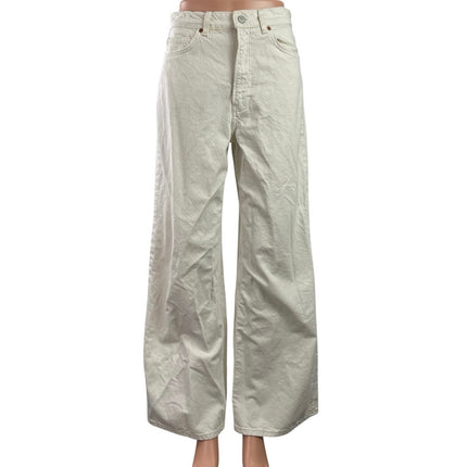 Reformation Cary White High Rise Slouchy Baggy Wide Leg Denim Jeans Size 26