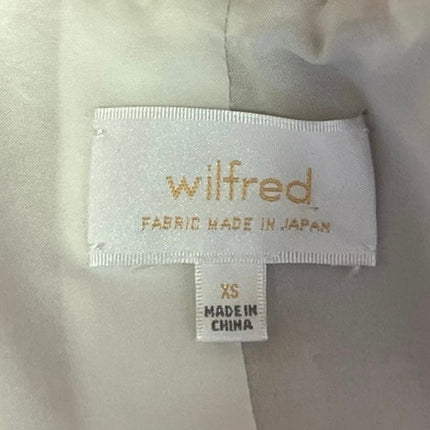 Aritzia Wilfred Timbre Tan Cream Sleeveless Snap Button Vest Coat Jacket Size XS