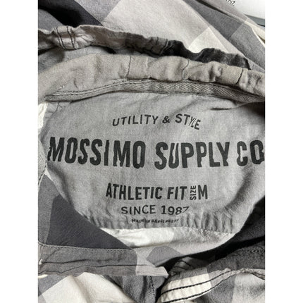 Mossimo Men's Black Long Sleeve Hooded Hoodie Button Down Pocket Shirt Top Sz M