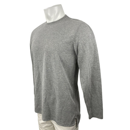 BYLT Men's Gray Long Sleeve Crew Neck Waffle Knit Thermal T Shirt Tee Top Size M