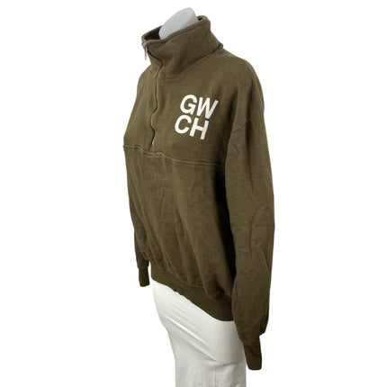 Soul Cycle Women's Olive Green GWCH Fleece Long Sleeve Half Zip Sweatshirt Sz S