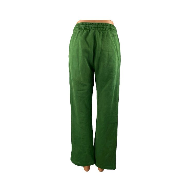 Aritzia TNA Sweatfleece Green Elastic Waist Wide Leg Trousers Sweatpants Size XS
