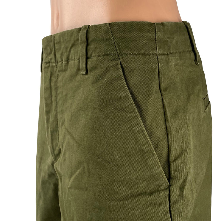 Banana Republic Authentic Chino Women's Green High Rise Casual Mini Shorts 4