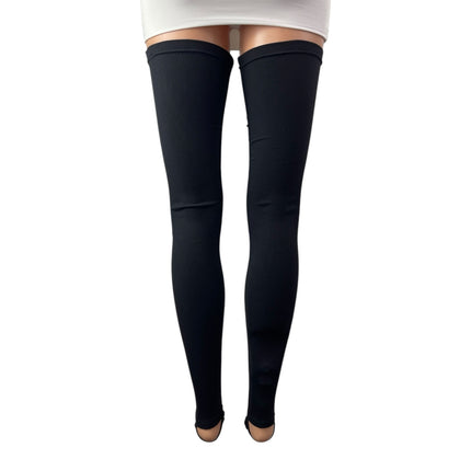 Alo Womens Black Sports Athletic Activewear Thigh High Compression Stockings S/M