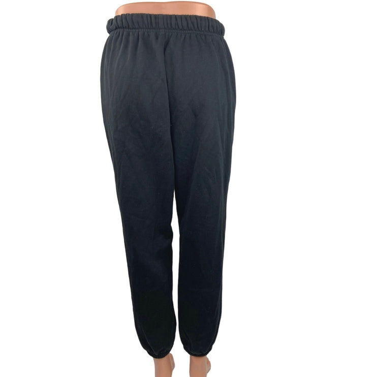 Old Navy Black Fleece Drawstring Pockets Activewear Pull On Sweatpants Jogger S