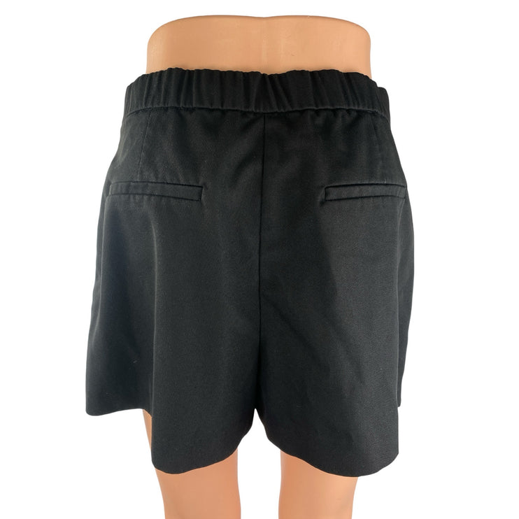 Zara Womens Black High Rise Cargo Pocket Mini Athletic A-Line Skort Skirt Size M