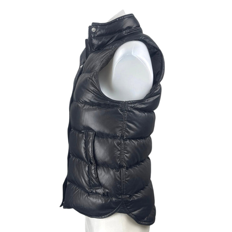 J.Crew Women's Black Insulated Down Zip Up Puffer Quilted Coat Vest Jacket XS