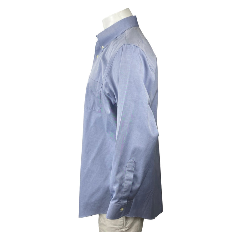 Brooks Brothers Regent Mens Blue Pocket Long Sleeve Button Up Dress Shirt Top 16