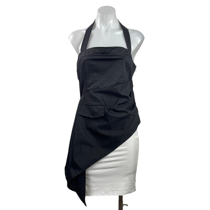 Lioness Womens Black Sleeveless Halter Neck Asymmetric Tunic Tank Top Size M
