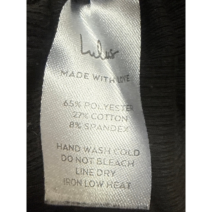 Lulus Women's Black Ribbed Ruched Sleeveless Mini Tank Sheath Bodycon Dress S