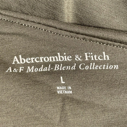 Abercrombie & Fitch Olive Green Long Sleeve Cowl Neck Pullover Blouse Top Size L