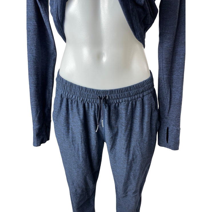 Outdoor Voices Women's Blue Hoodie Top Sweat Pants Athletic 2 Piece Set Size S