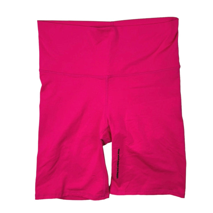 Terez Pink High Rise Wide Waistband High Rise Workout Athletic Bike Short Size S