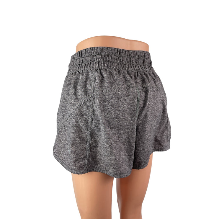 Lululemon Women's Heather Gray Elastic Waist Activewear Running Sweat Shorts 12